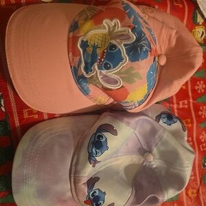 Disney Stitch Kids Hats - Pink and Lavender